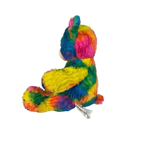 Build A Bear 16” Teddy Tie Dye Rainbow Plush Stuffed Animal Toy Great Condition - Picture 3 of 10